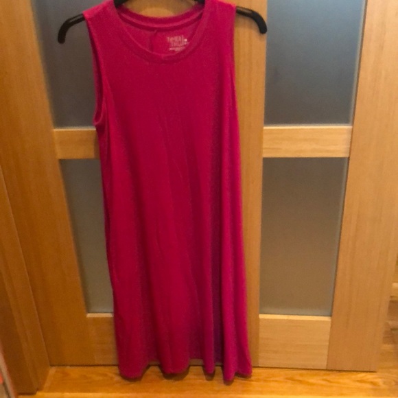 Time & Tru Sleeveless Pink Dress,POCKETS, SZ M,*stitches show - Picture 1 of 15